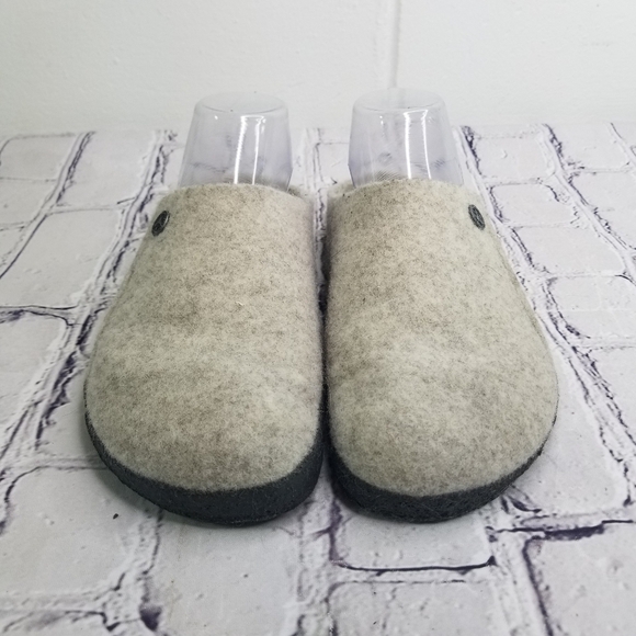 Birkenstock Zermatt wool shearling slippers clogs in oatmeal sold out htf - Picture 4 of 13